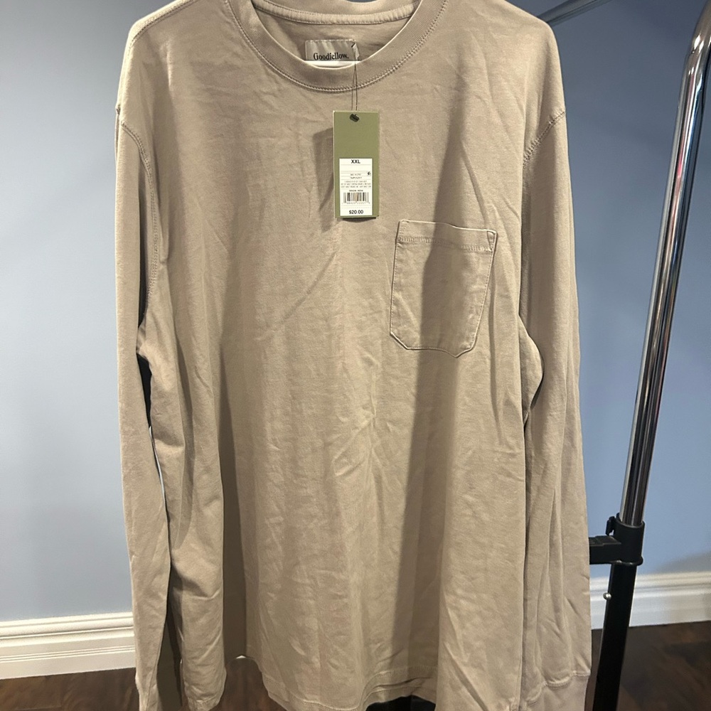Goodfellow & Co Tan Long Sleeve Shirt